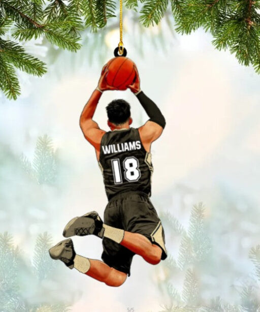 Personalized Basketball Player Ornament