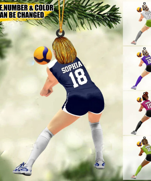 Personalized Volleyball Libero Christmas Ornament