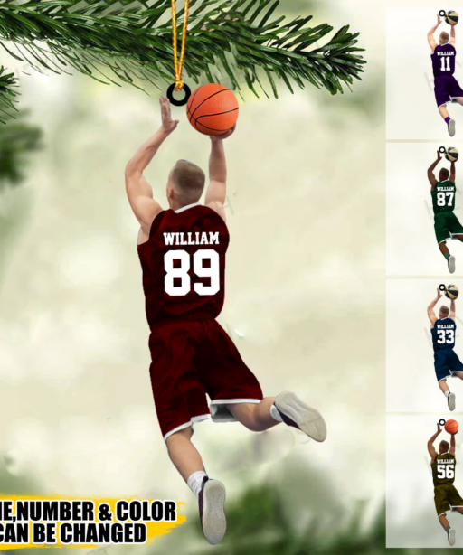 Personalized Basketball Player Ornament