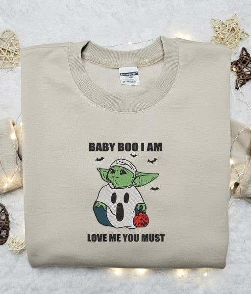 Baby Boo I Am Love Me You Must Embroidered Shirt