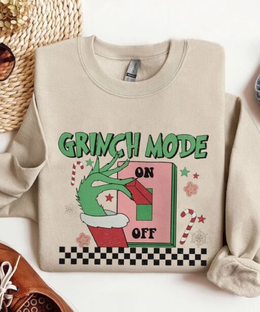 Grinch Mode On Off Christmas Shirt