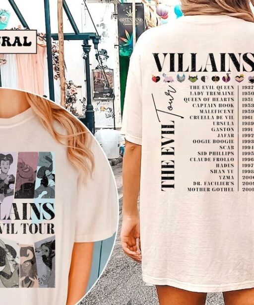 Disney Villains The Evil Tour Halloween Shirt