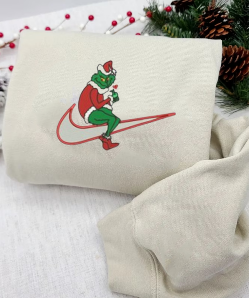 Grinchmas Swoosh Embroidered Shirt