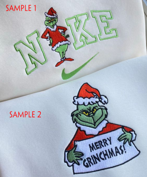 Merry Grinchmas Embroidered Shirt