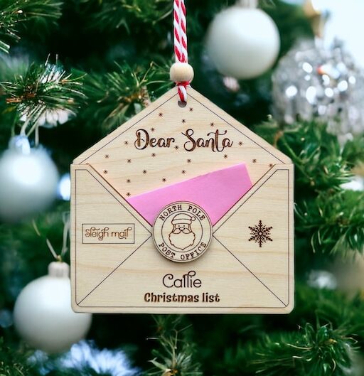 Personalized Letter To Santa Kid's Name Ornament