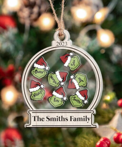 Personalized Family Grinchmas Ornament