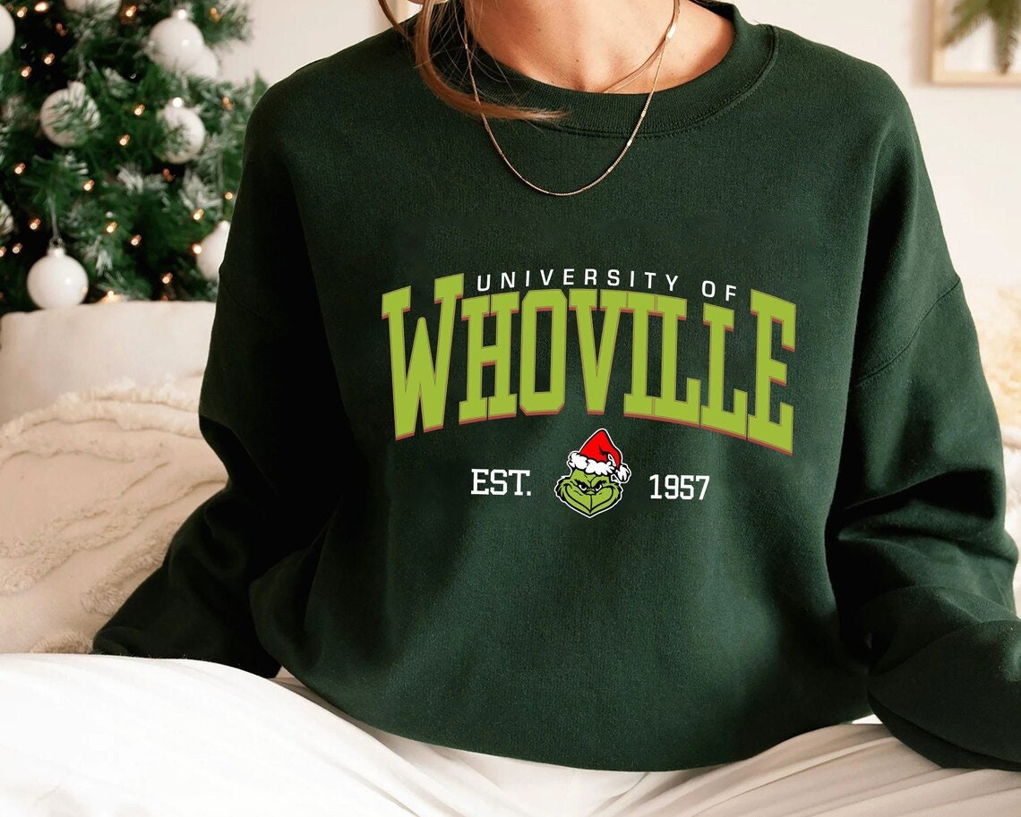 Grinch Santa Whoville University Est 1957 Shirt