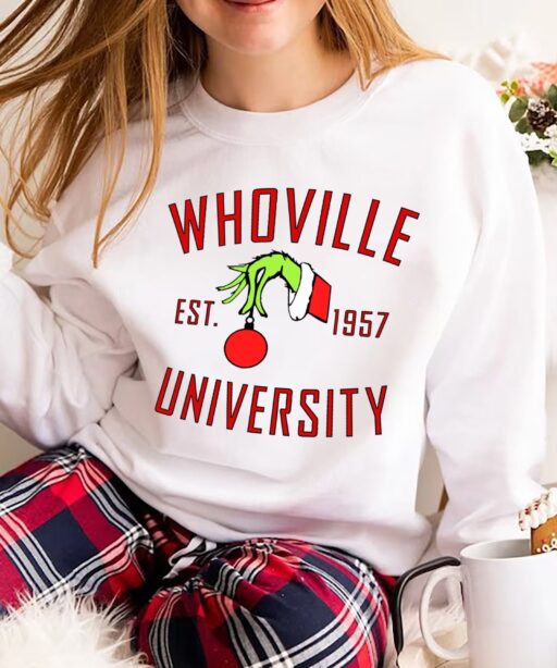 Whoville University Grinch Christmas Shirt