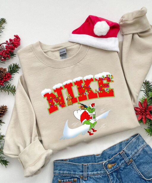Funny Nike Grinch Christmas Shirt