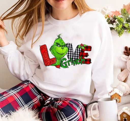 Love Grinch Buffalo Plaid Christmas Shirt