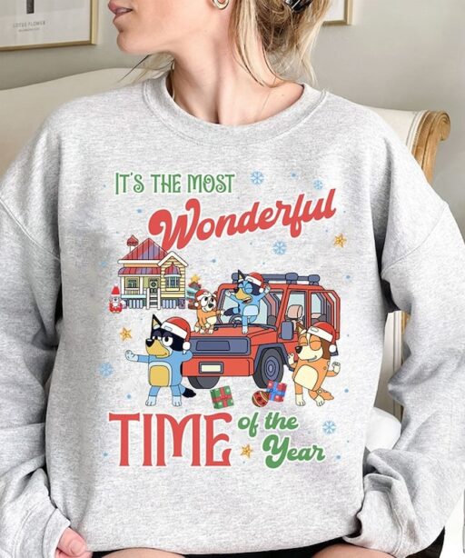 Bluey Family Christmas Its The Most Wonderful Time of Year Shirt