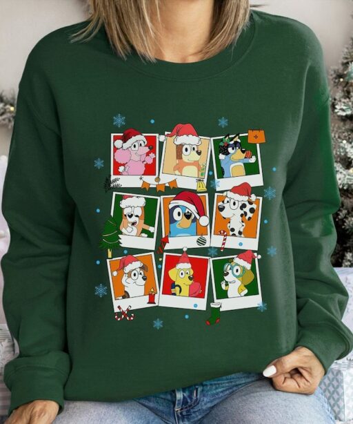 Bluey Friends Family Merry Christmas 2023 Shirt