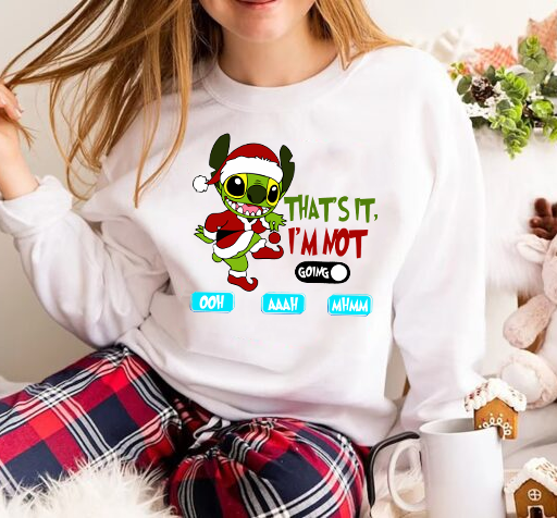 That's It I'm Not Going Stitch Christmas Shirt