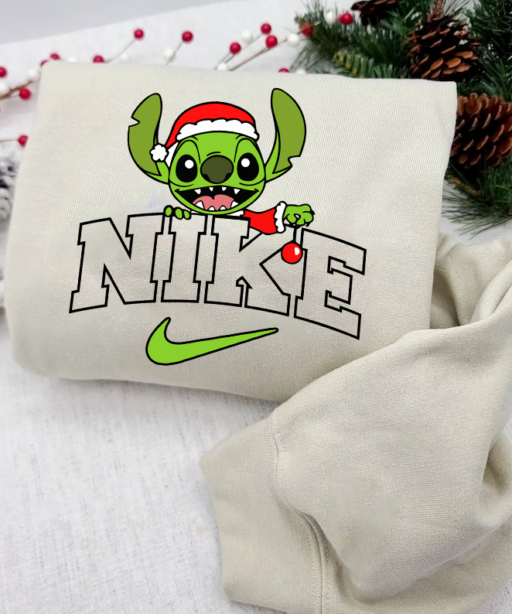 NIKE Stitch x Grinch Christmas Shirt