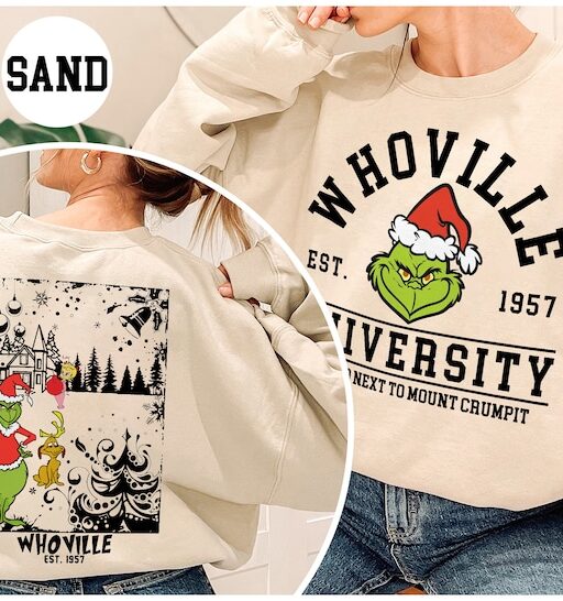 Christmas Whoville University Est 1957 Grinchmas Shirt