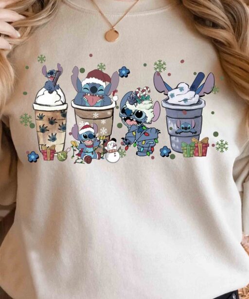 Cute Lilo & Stitch Coffee Tea Shirt