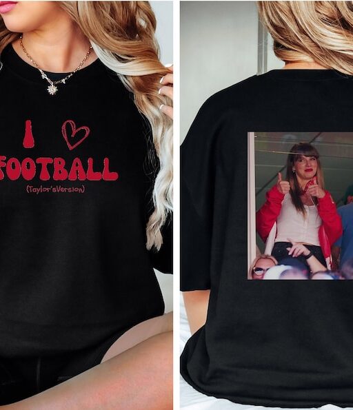 Travis Kelce and Taylor Swift Football Taylors Version Shirt