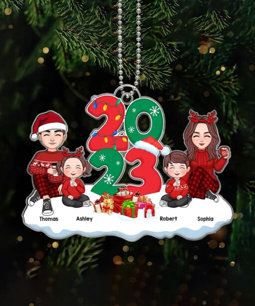 Personalized Family 2023 Christmas Ornament