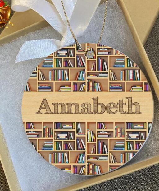 Personalized Bookshelf Ornament