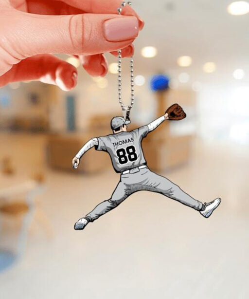 Personalized Baseball Player Ornament