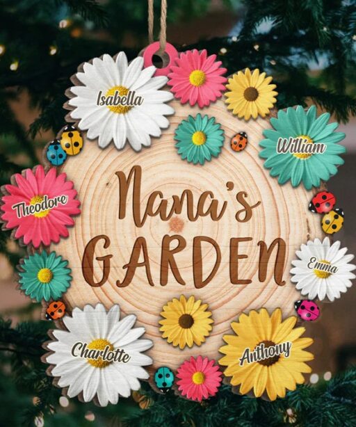 Personalized Grandma's Flower Garden Ornament