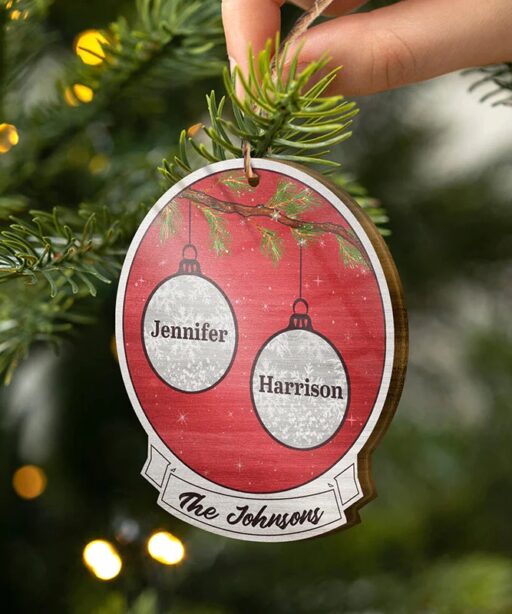 Personalized Christmas Ball Family Member Ornament
