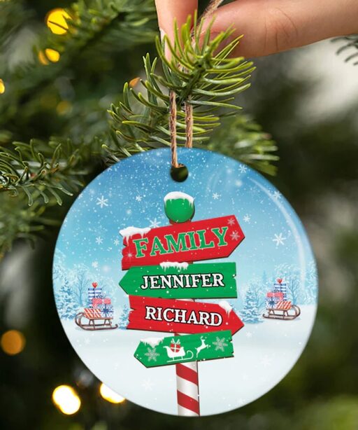 Personalized Christmas Family Name Ornament