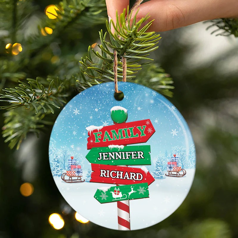 Personalized Christmas Family Name Ornament