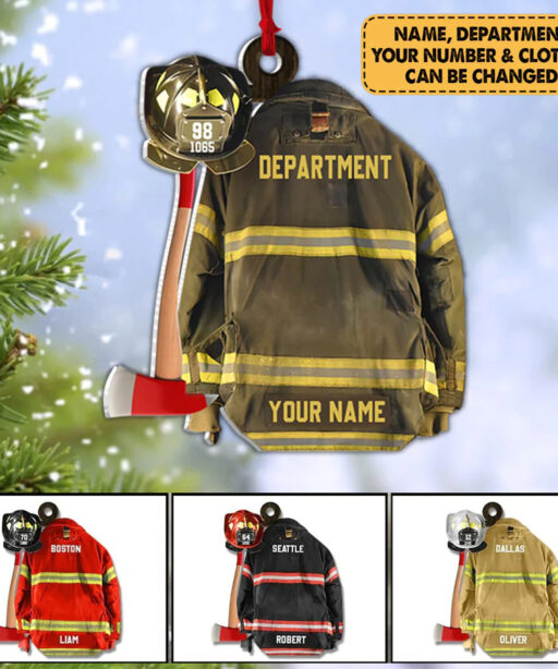 Personalized Firefighter Armor Ornament