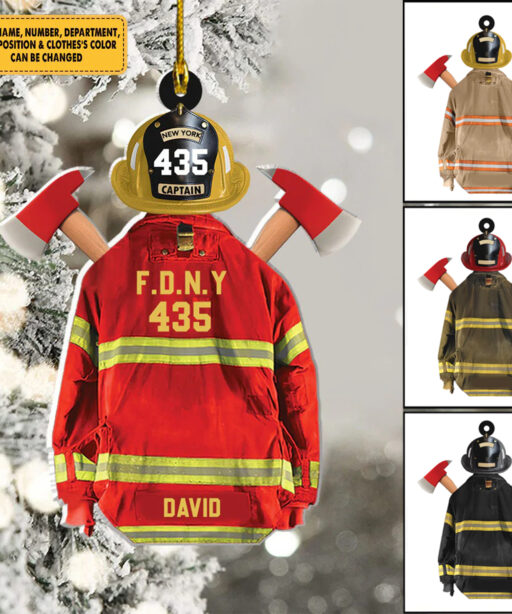 Personalized Firefighter Armor Ornament