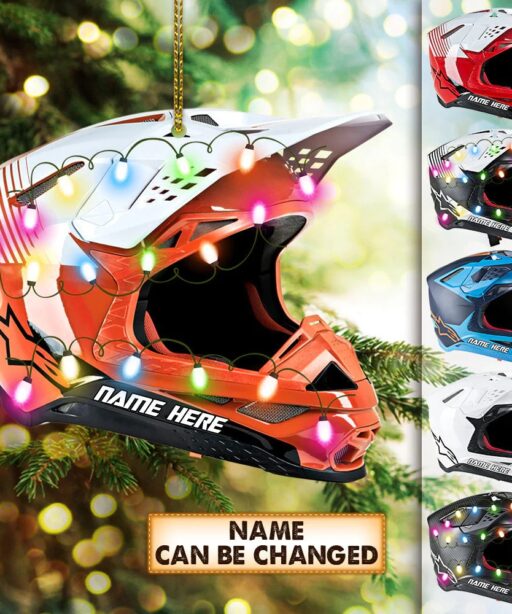 Personalized Motocross Helmet Ornament