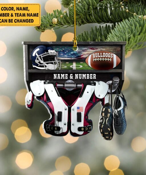 Personalized American Football Shelf Ornament