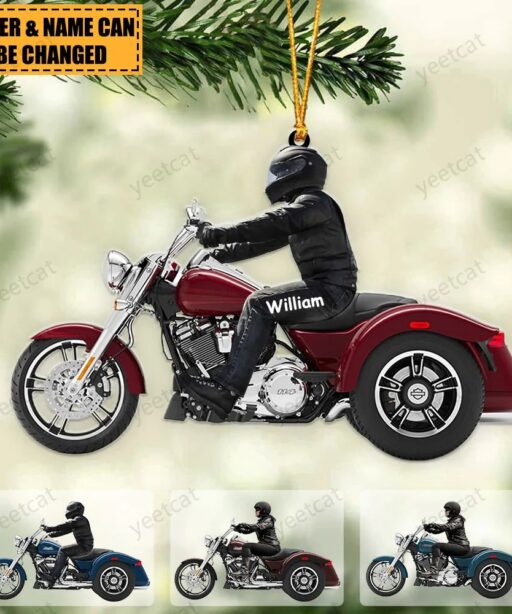 Personalized Motorcycle Christmas Ornament