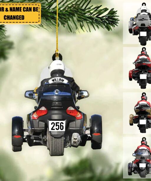 Personalized Biker Spyder Motorcycle Ornament