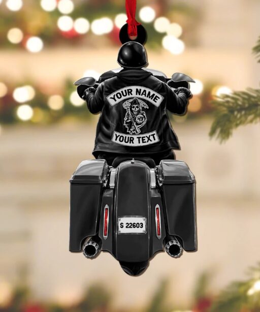 Personalized Biker Touring Motorcycle Ornament