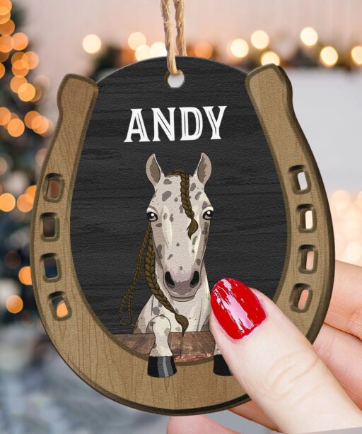 Personalized Christmas Horse Ornament