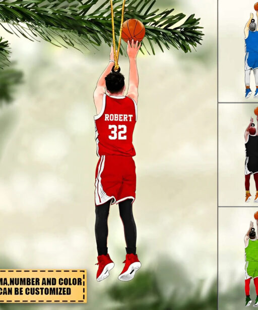 Personalized Basketball Player Ornament