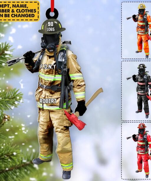 Personalized Firefighter Ornament