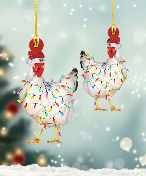 Christmas Chicken Ornament