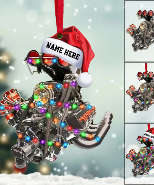 Drag Racing Hot Vot V8 Engine Ornament