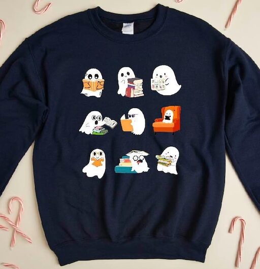 Cute Ghost Reading Shirt