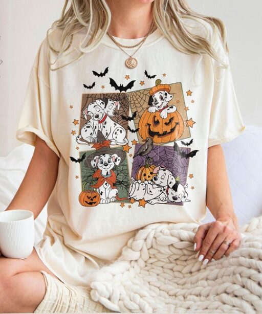 Vintage Disney 101 Dalmatians Halloween Shirt