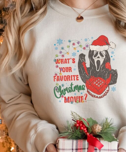 Retro Ghostface Christmas Movie Shirt