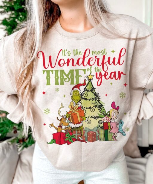 Retro Grinchmas Wonderful Time Shirt