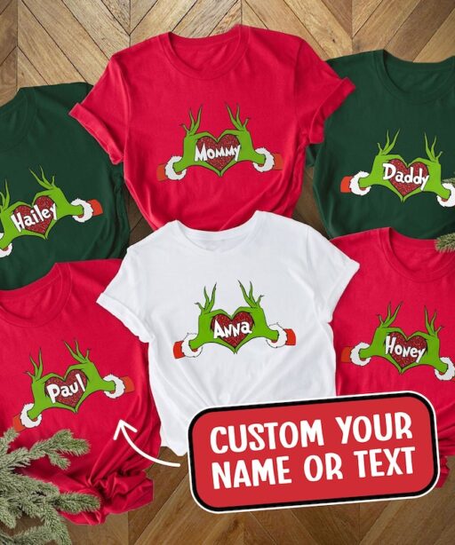 Custom Name Grinch Christmas Shirt