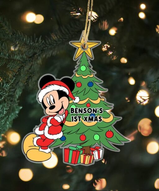 Personalized Mickey Mouse Christmas Ornament