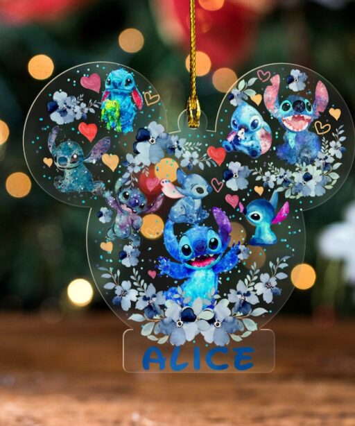 Personalized Stitch Christmas Ornament