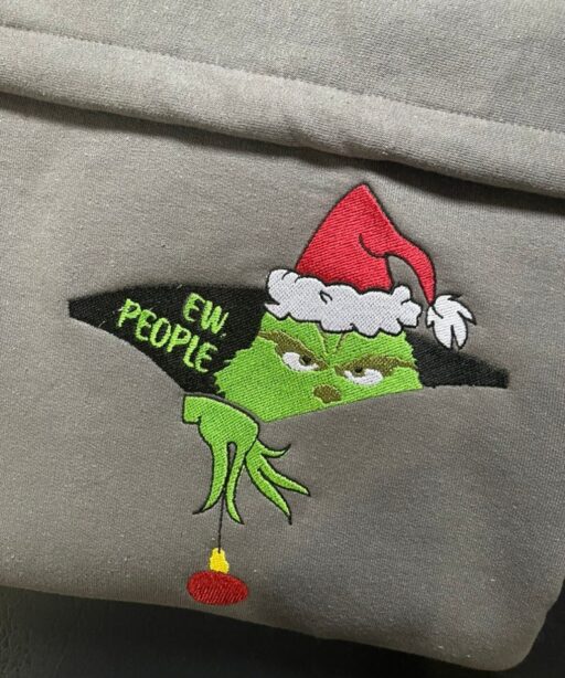 Ew People Grinch Embroidered Shirt