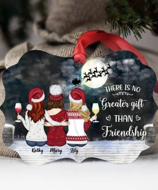 Personalized There Is No Greater Gift Than Friendship Ornament