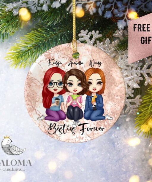 Custom Best Friend Cartoon Ornament